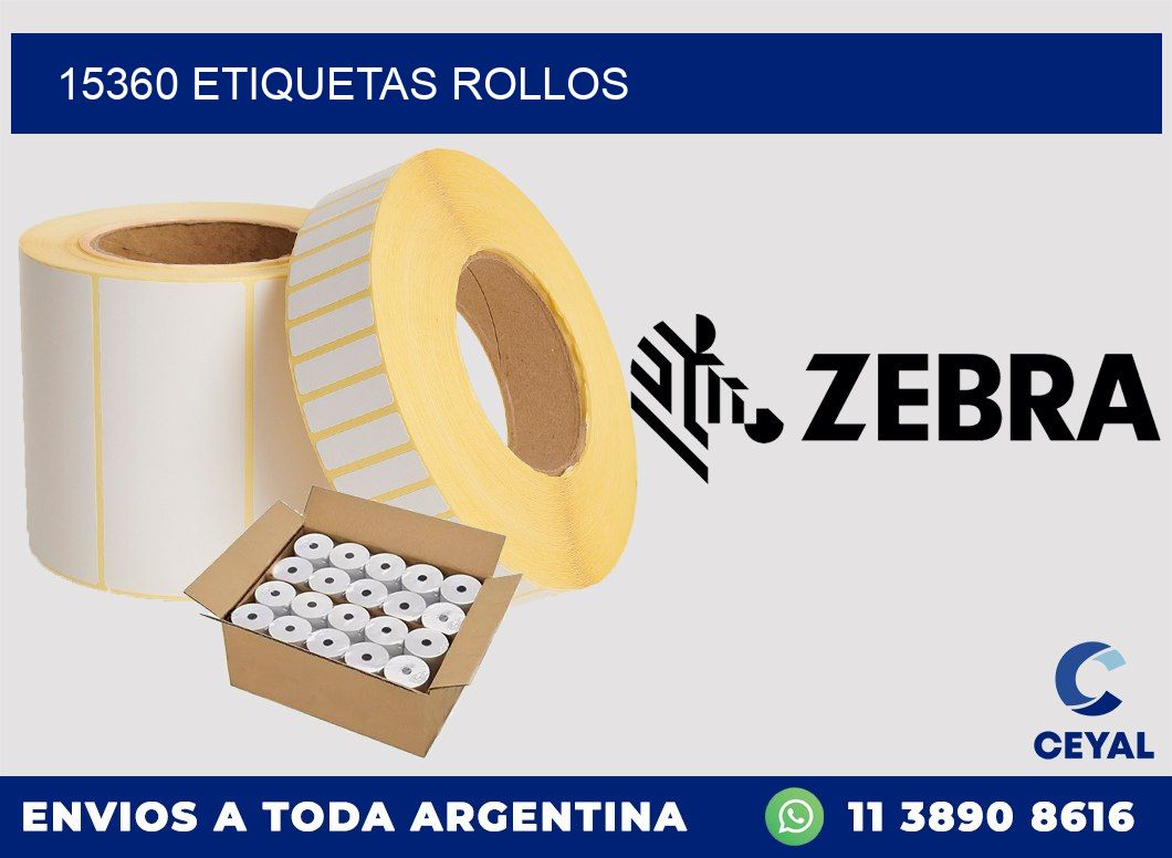 15360 etiquetas rollos