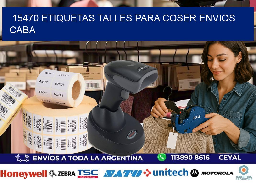 15470 ETIQUETAS TALLES PARA COSER ENVIOS CABA