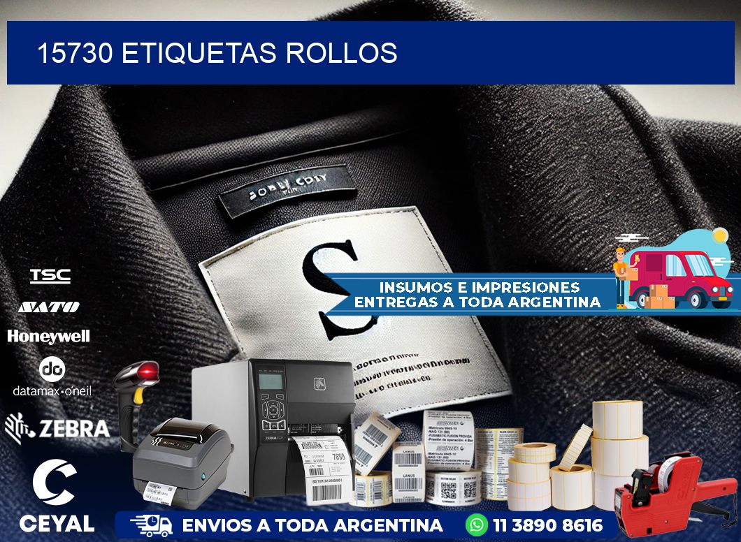 15730 etiquetas rollos