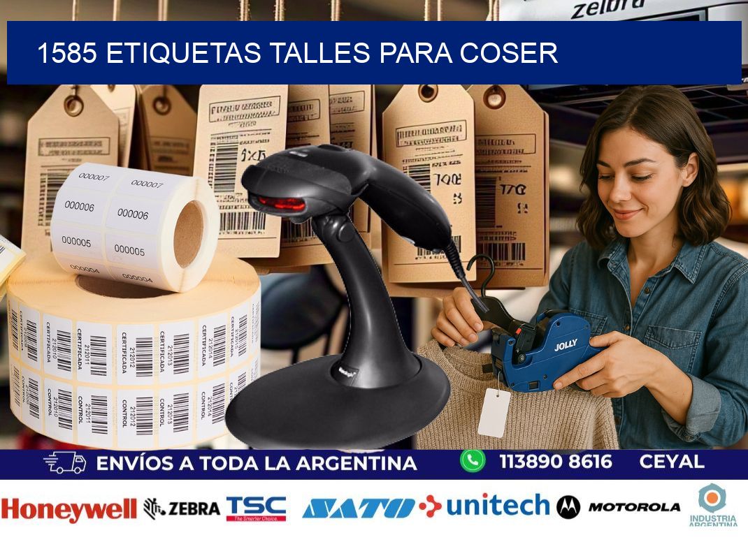 1585 ETIQUETAS TALLES PARA COSER