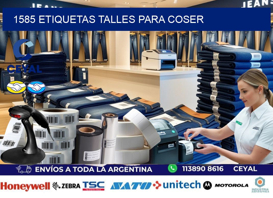 1585 ETIQUETAS TALLES PARA COSER