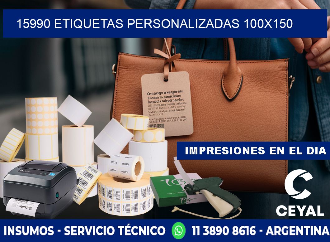 15990 Etiquetas personalizadas 100x150