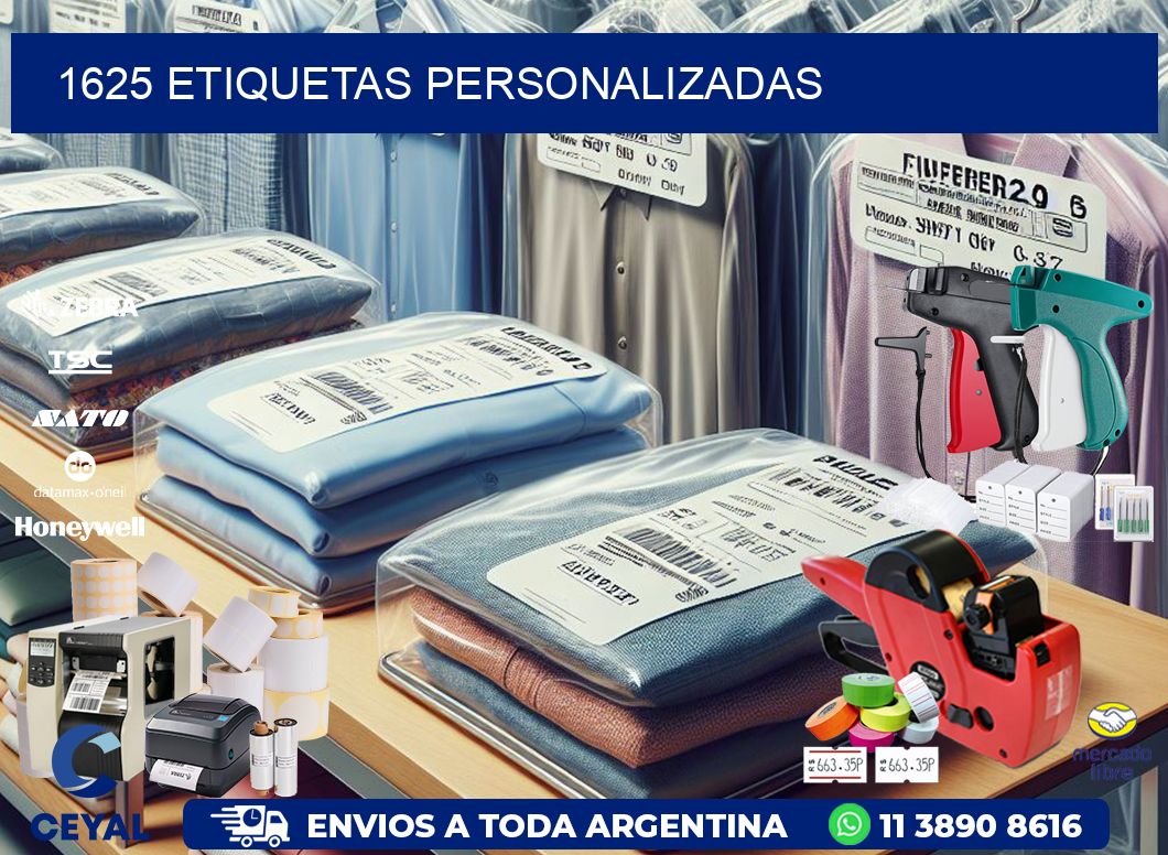 1625 Etiquetas personalizadas