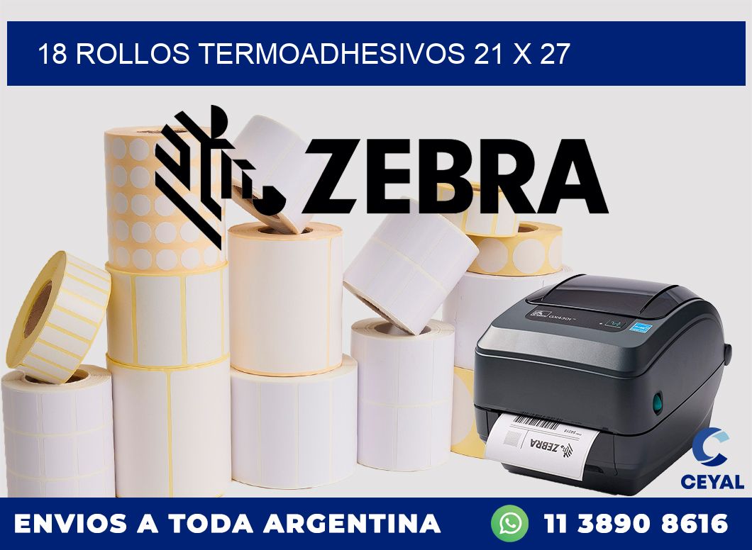 18 ROLLOS TERMOADHESIVOS 21 x 27
