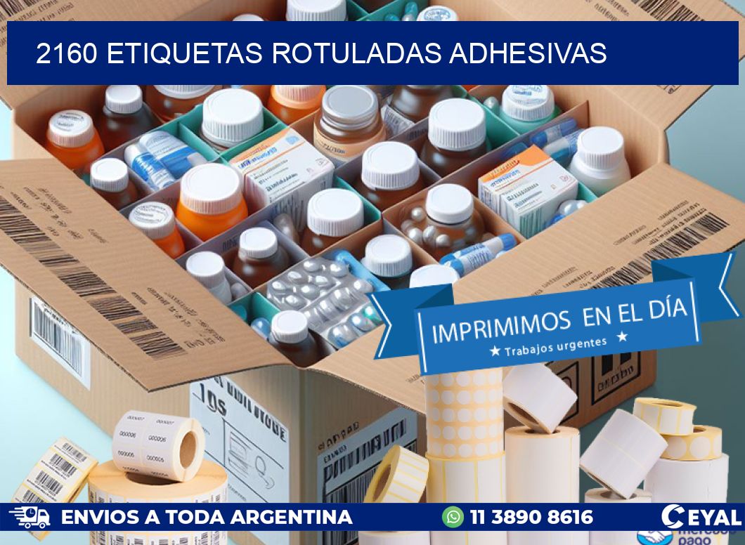 2160 etiquetas rotuladas adhesivas
