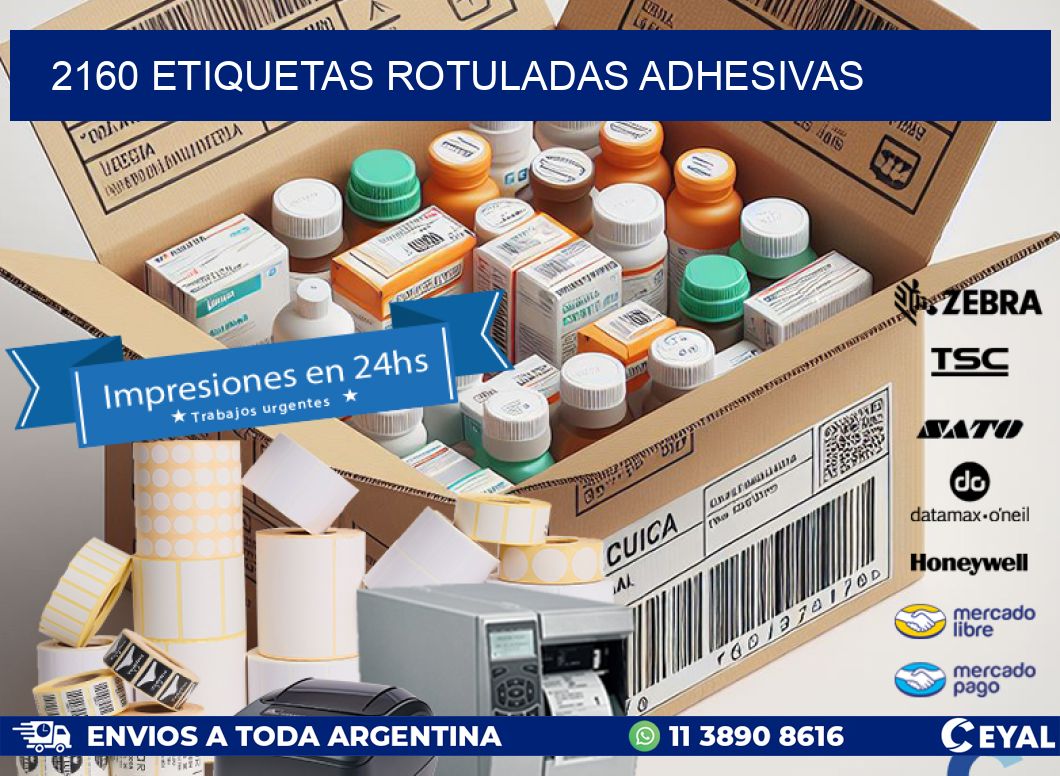 2160 etiquetas rotuladas adhesivas