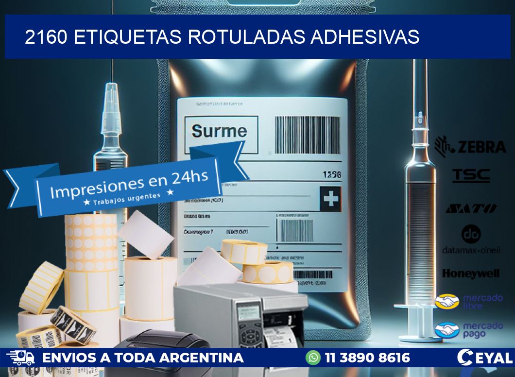 2160 etiquetas rotuladas adhesivas
