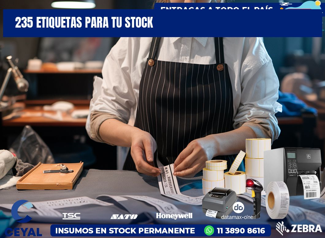 235 etiquetas para tu stock