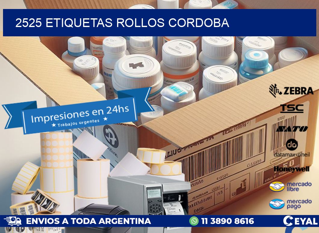 2525 etiquetas rollos CORDOBA
