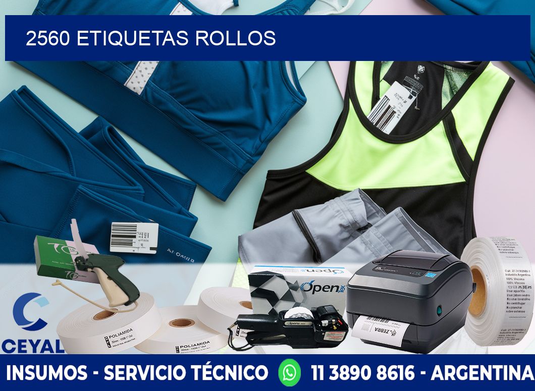 2560 etiquetas rollos