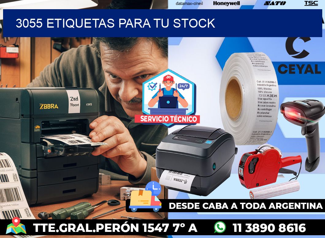 3055 etiquetas para tu stock