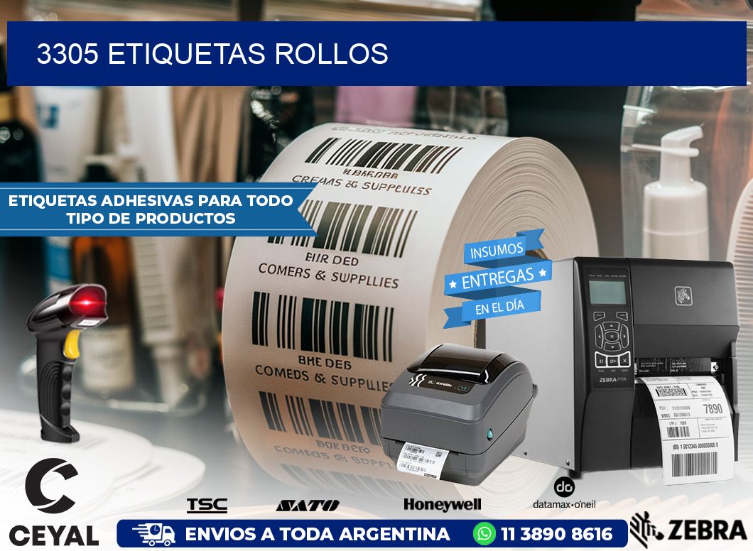 3305 Etiquetas rollos