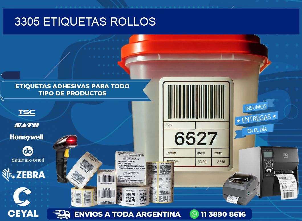 3305 Etiquetas rollos