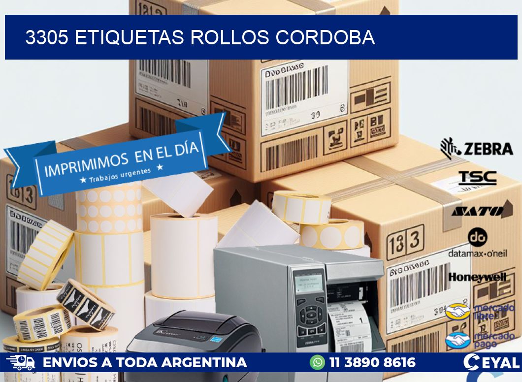 3305 etiquetas rollos CORDOBA