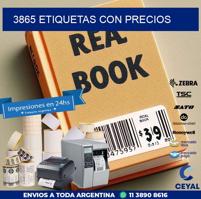 3865 etiquetas con precios