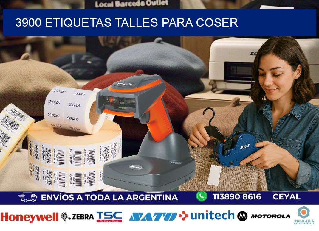 3900 ETIQUETAS TALLES PARA COSER