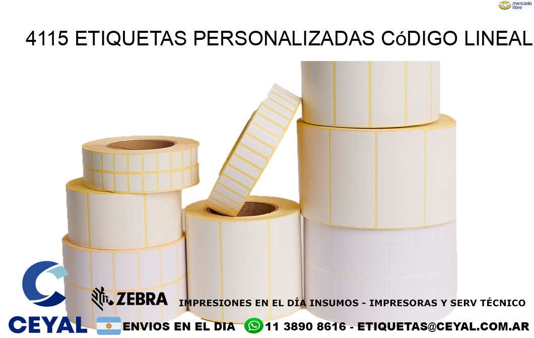 4115 Etiquetas personalizadas código lineal