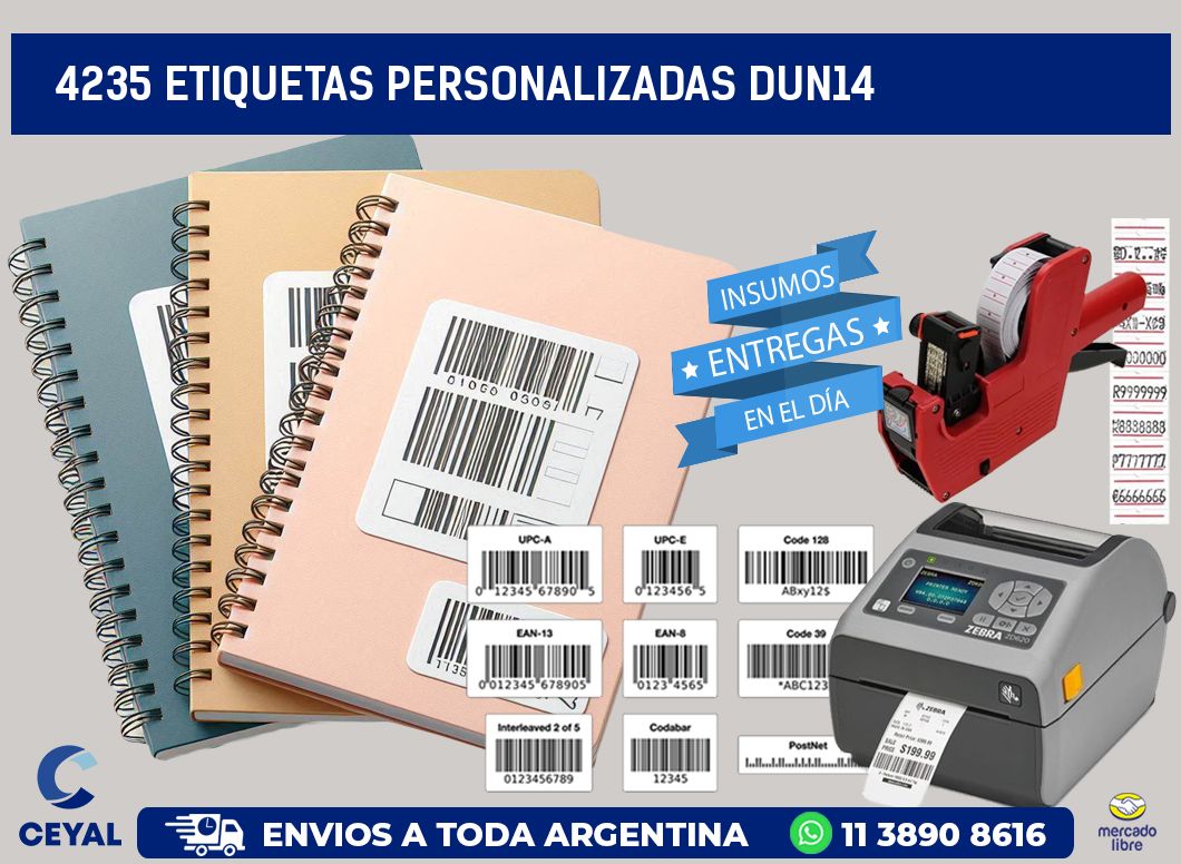 4235 Etiquetas personalizadas dun14