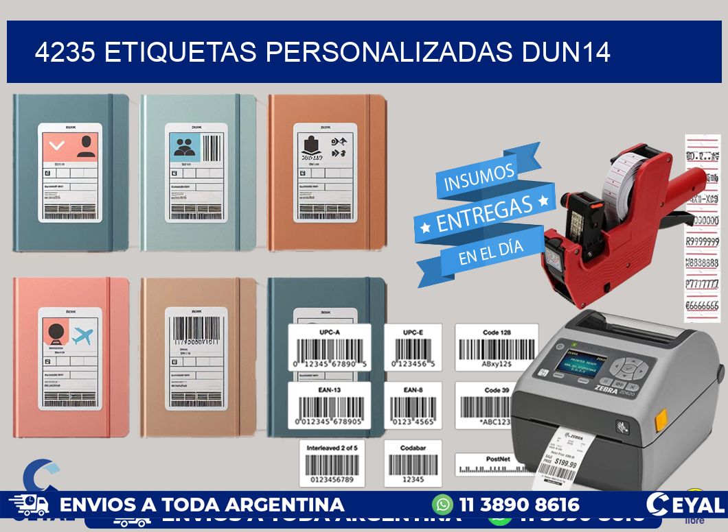 4235 Etiquetas personalizadas dun14