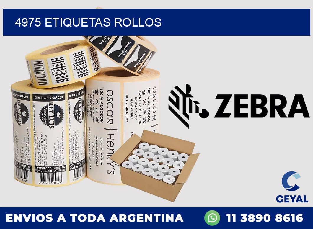 4975 etiquetas rollos