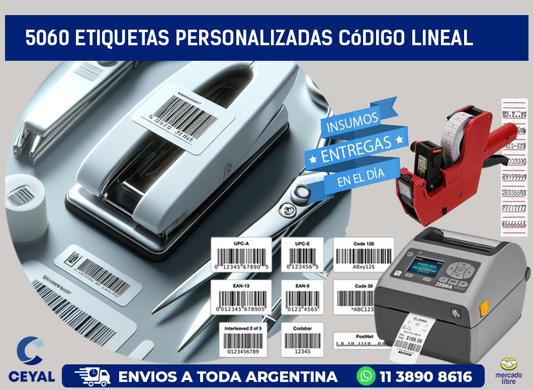 5060 Etiquetas personalizadas código lineal
