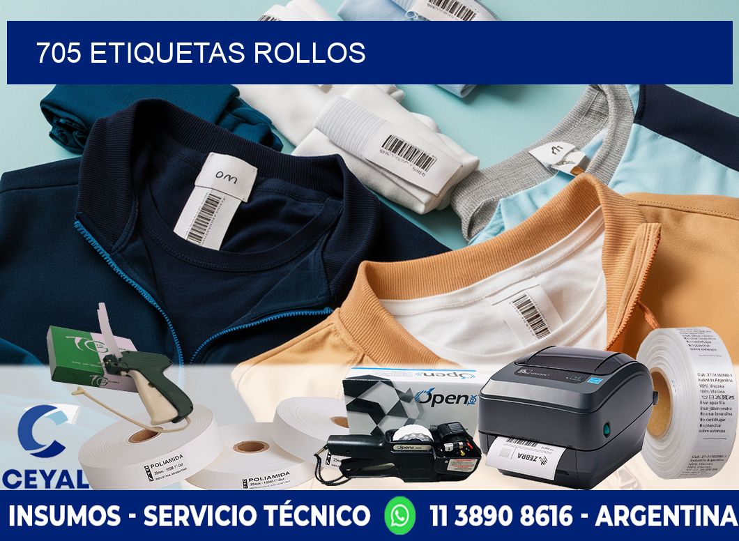 705 etiquetas rollos