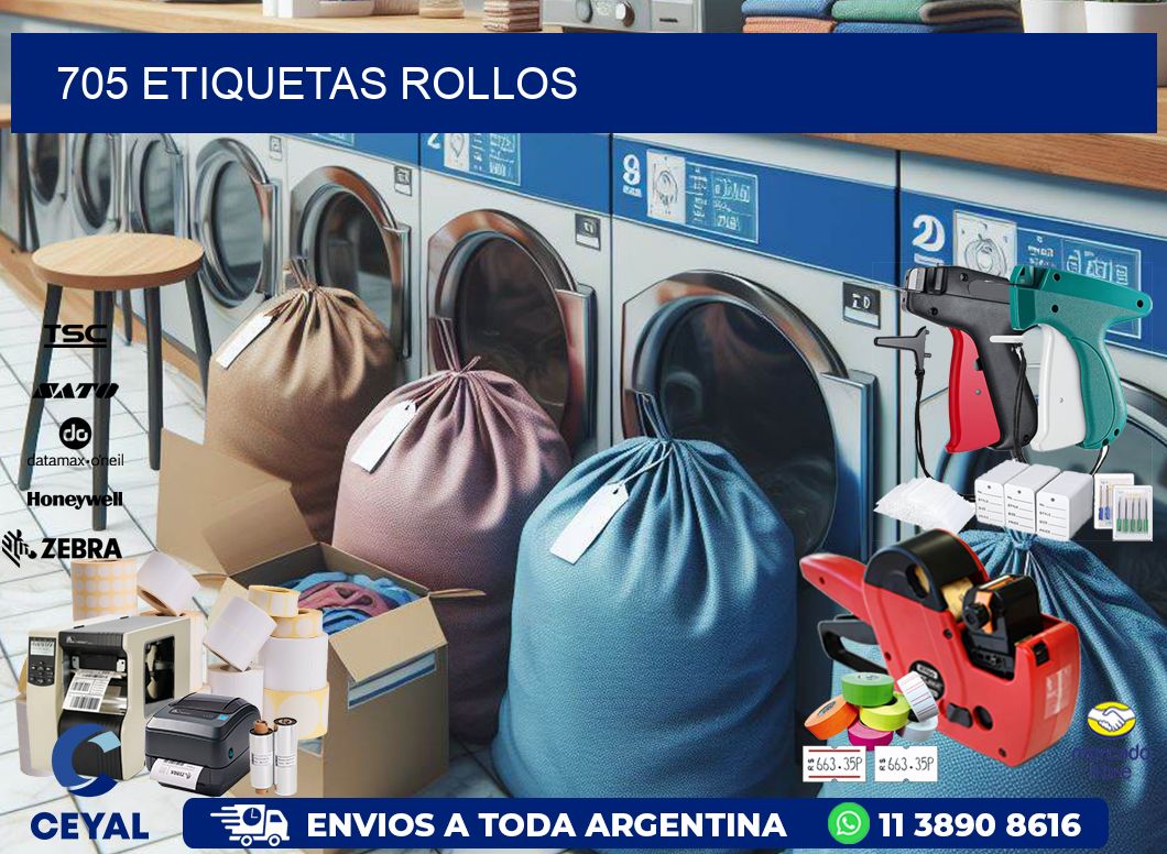 705 etiquetas rollos