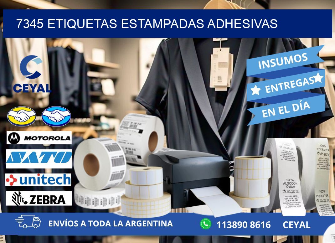 7345 etiquetas estampadas adhesivas