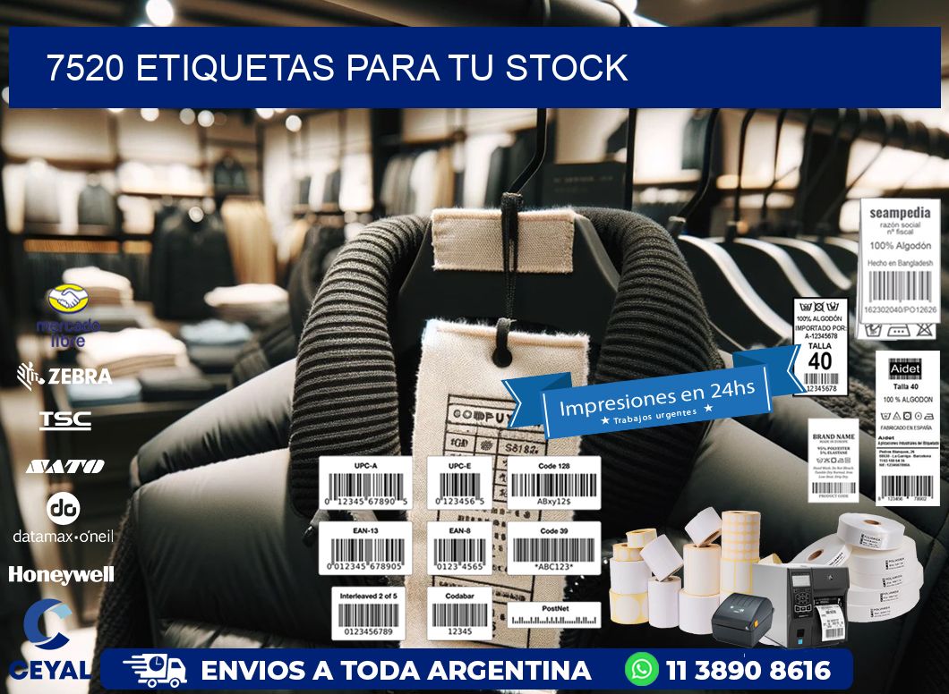 7520 etiquetas para tu stock