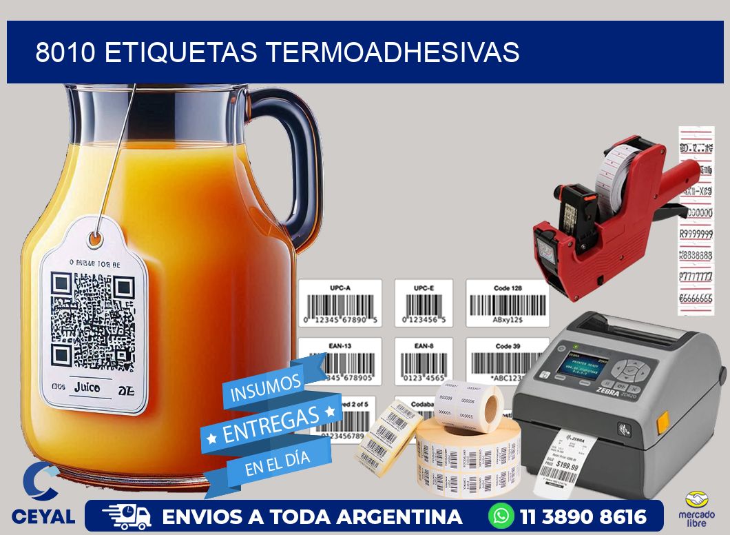 8010 etiquetas termoadhesivas