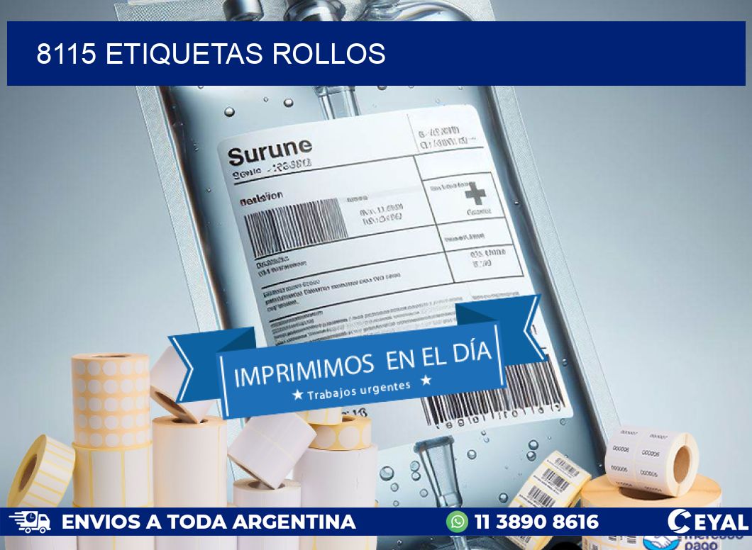 8115 etiquetas rollos