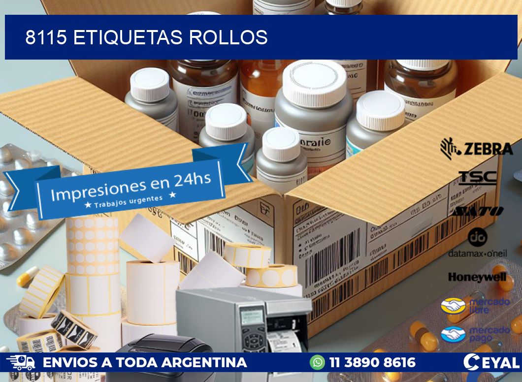 8115 etiquetas rollos