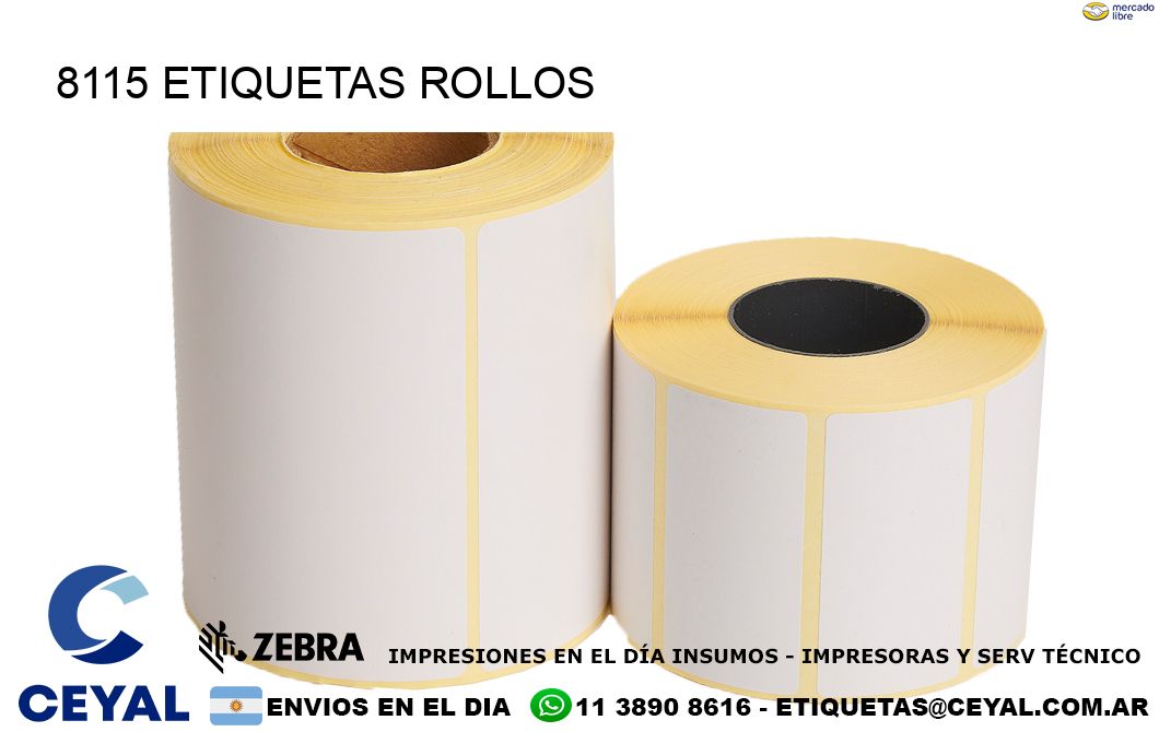 8115 etiquetas rollos
