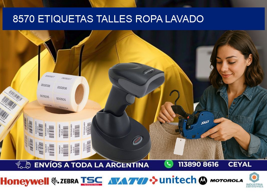 8570 ETIQUETAS TALLES ROPA LAVADO