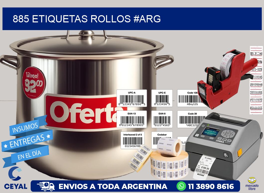 885 etiquetas rollos #ARG