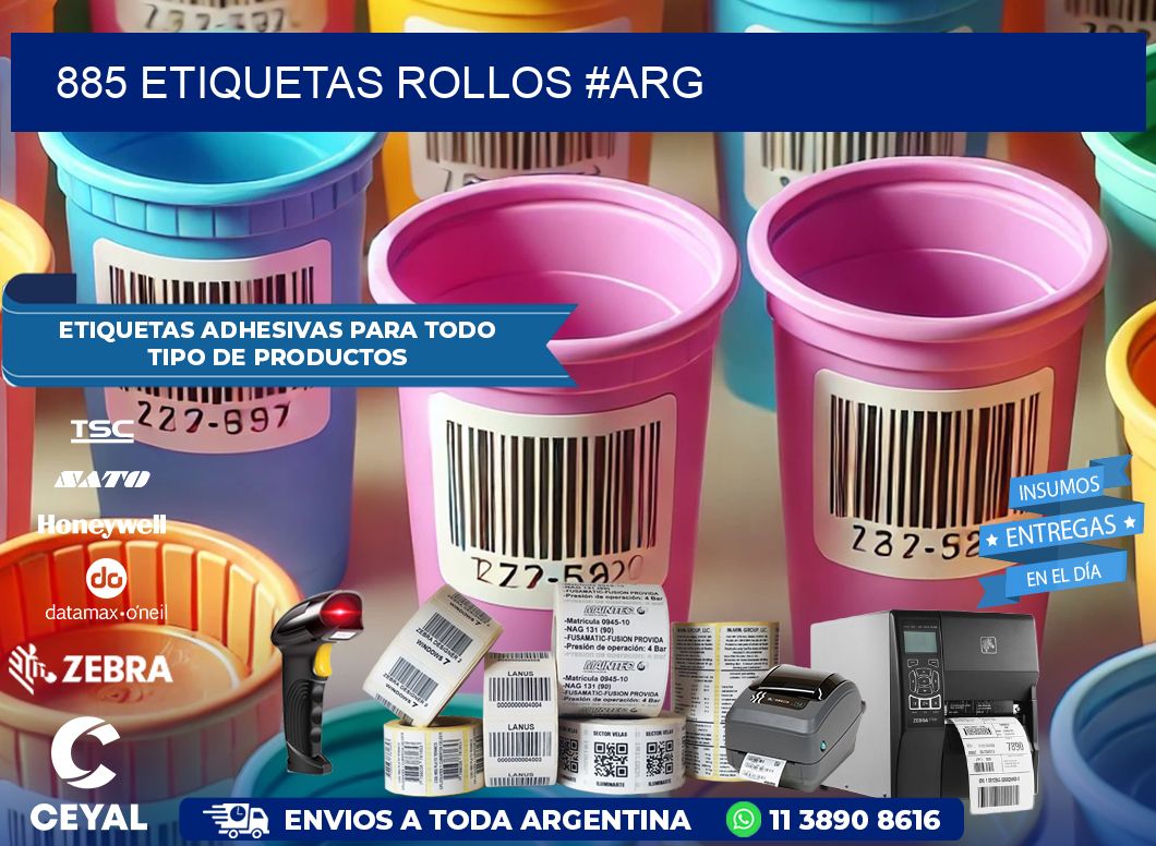 885 etiquetas rollos #ARG