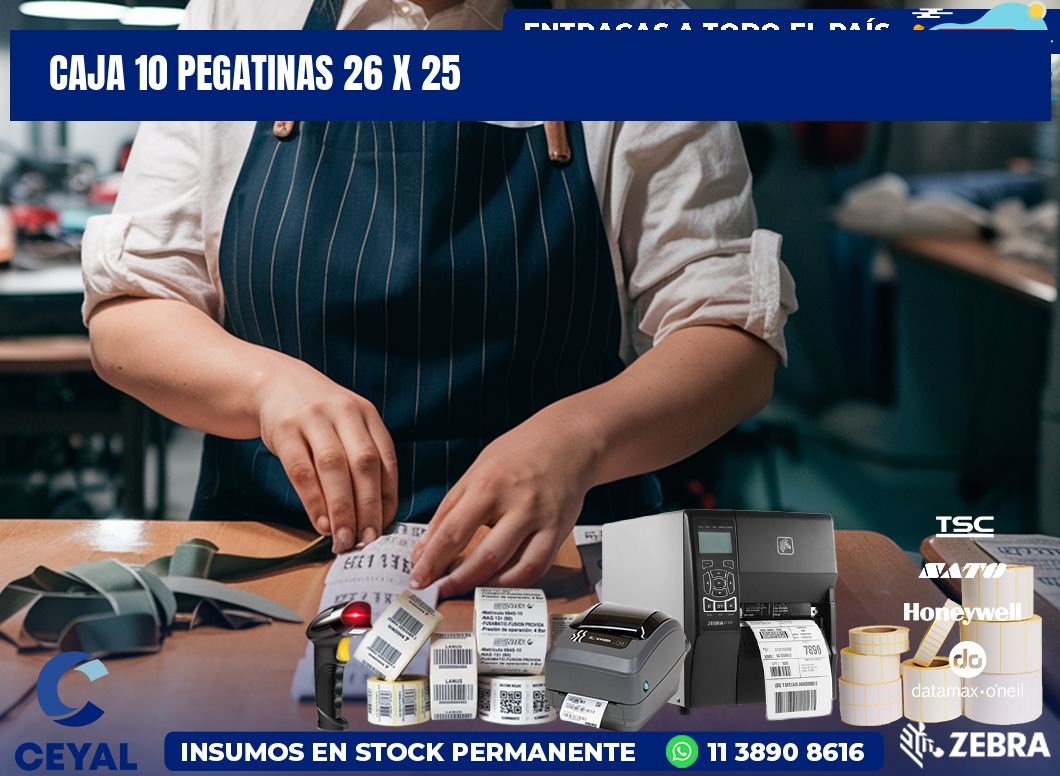CAJA 10 PEGATINAS 26 x 25