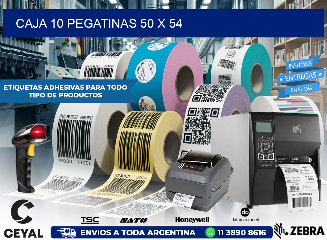 CAJA 10 PEGATINAS 50 x 54