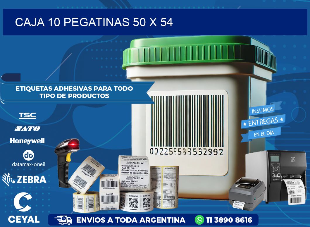 CAJA 10 PEGATINAS 50 x 54