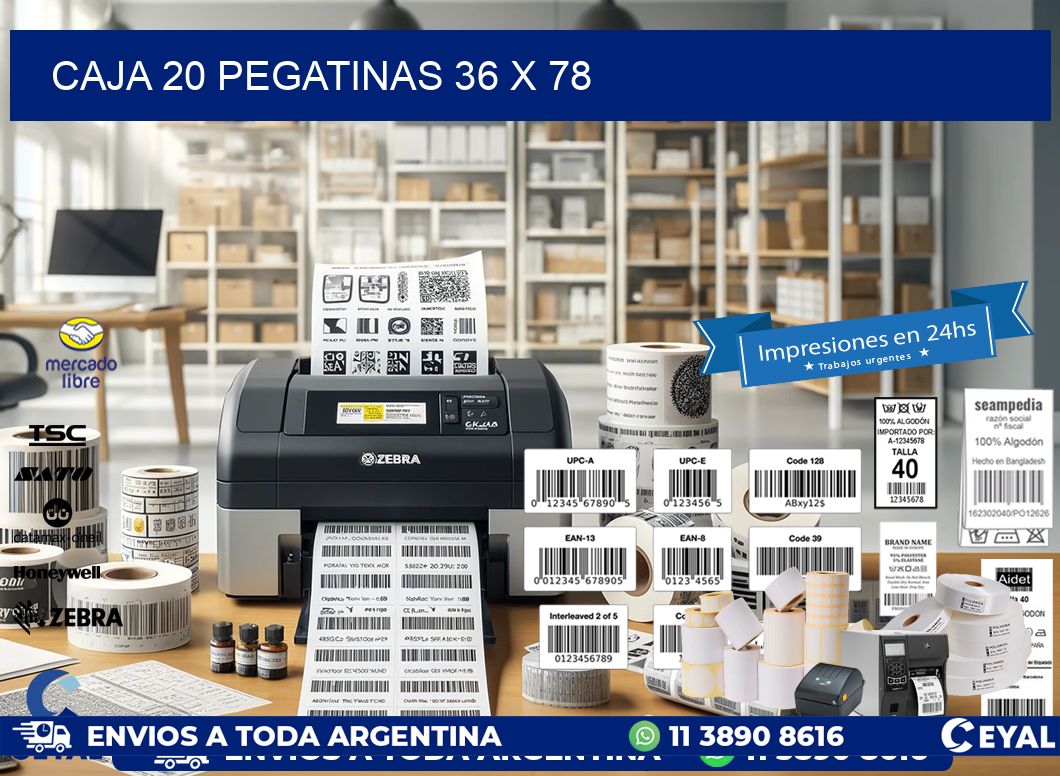 CAJA 20 PEGATINAS 36 x 78