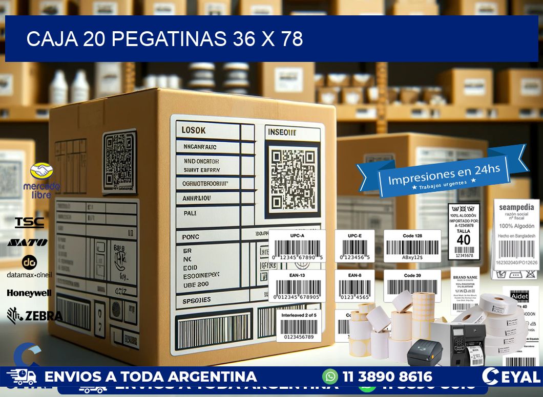 CAJA 20 PEGATINAS 36 x 78