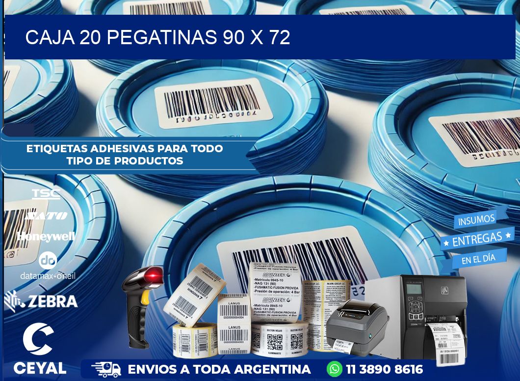 CAJA 20 PEGATINAS 90 x 72
