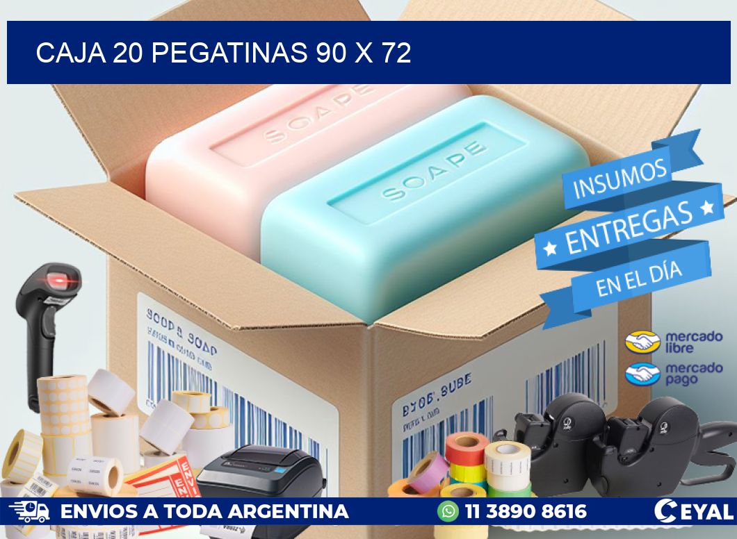 CAJA 20 PEGATINAS 90 x 72