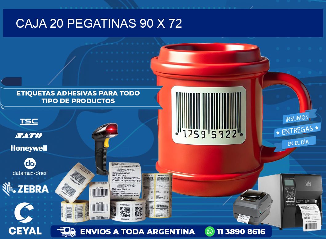 CAJA 20 PEGATINAS 90 x 72