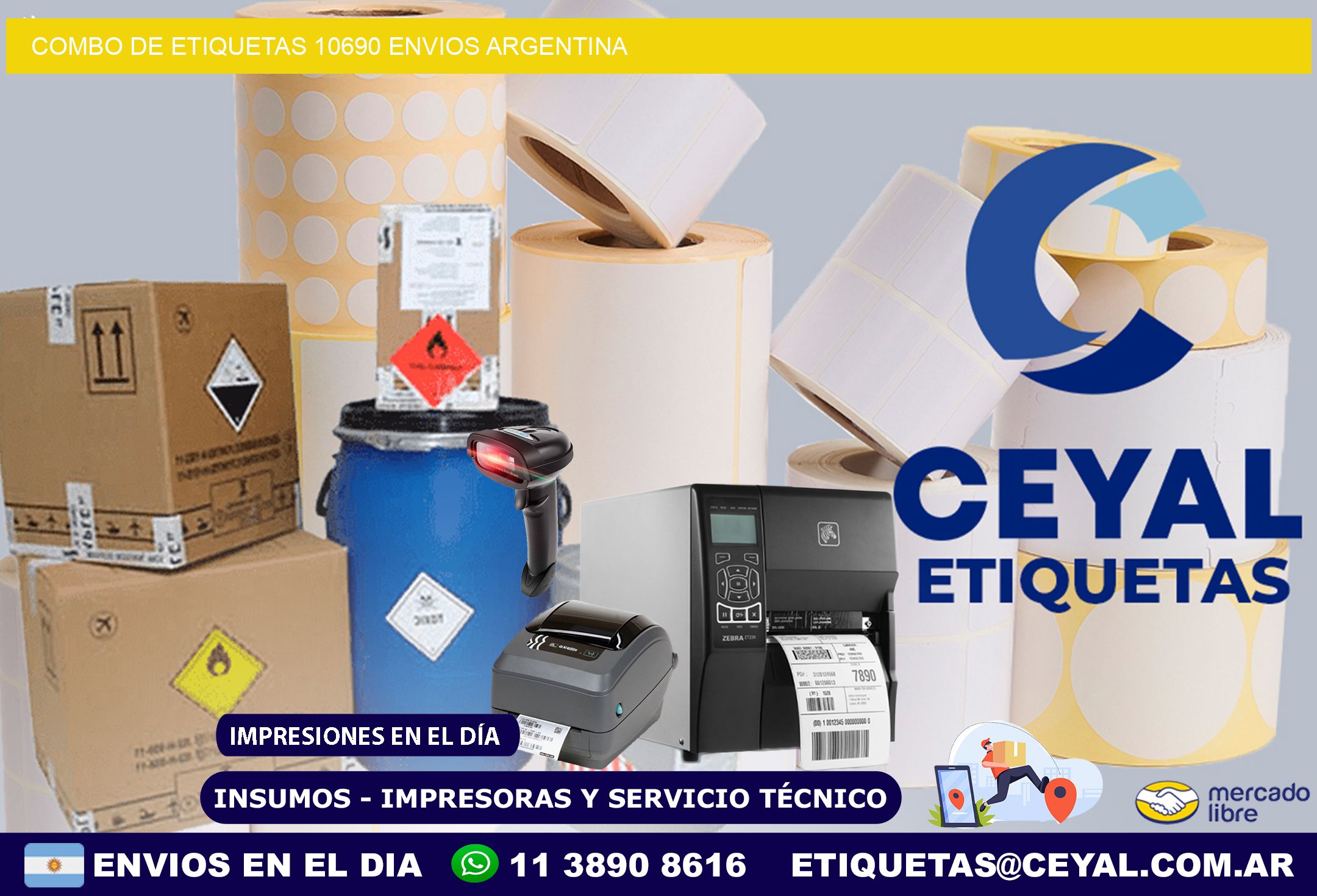 Combo de etiquetas 10690 ENVIOS ARGENTINA