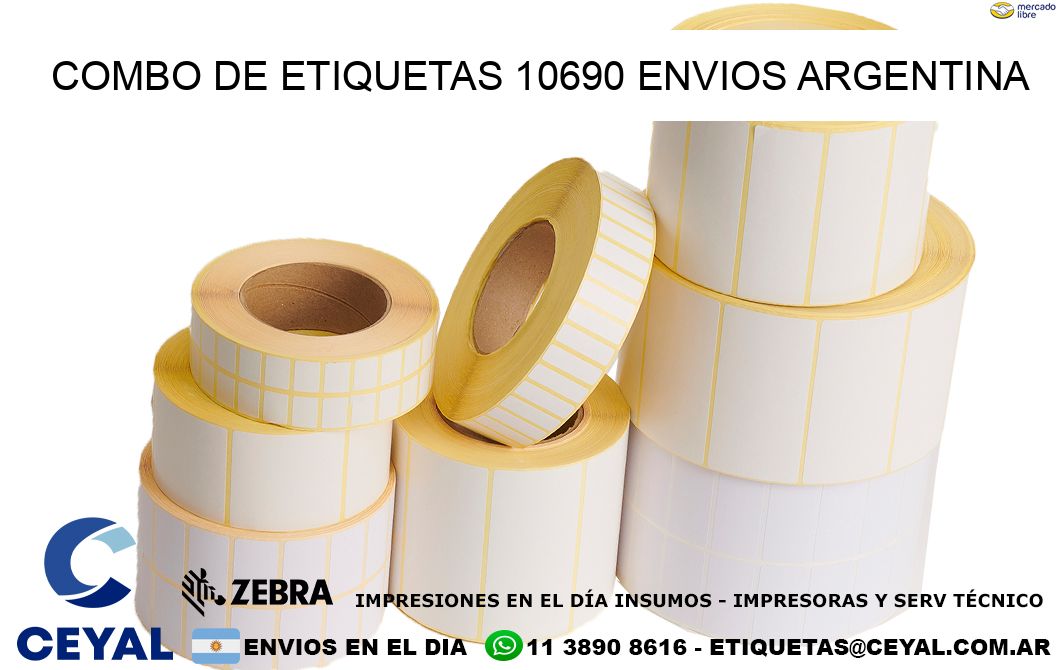 Combo de etiquetas 10690 ENVIOS ARGENTINA