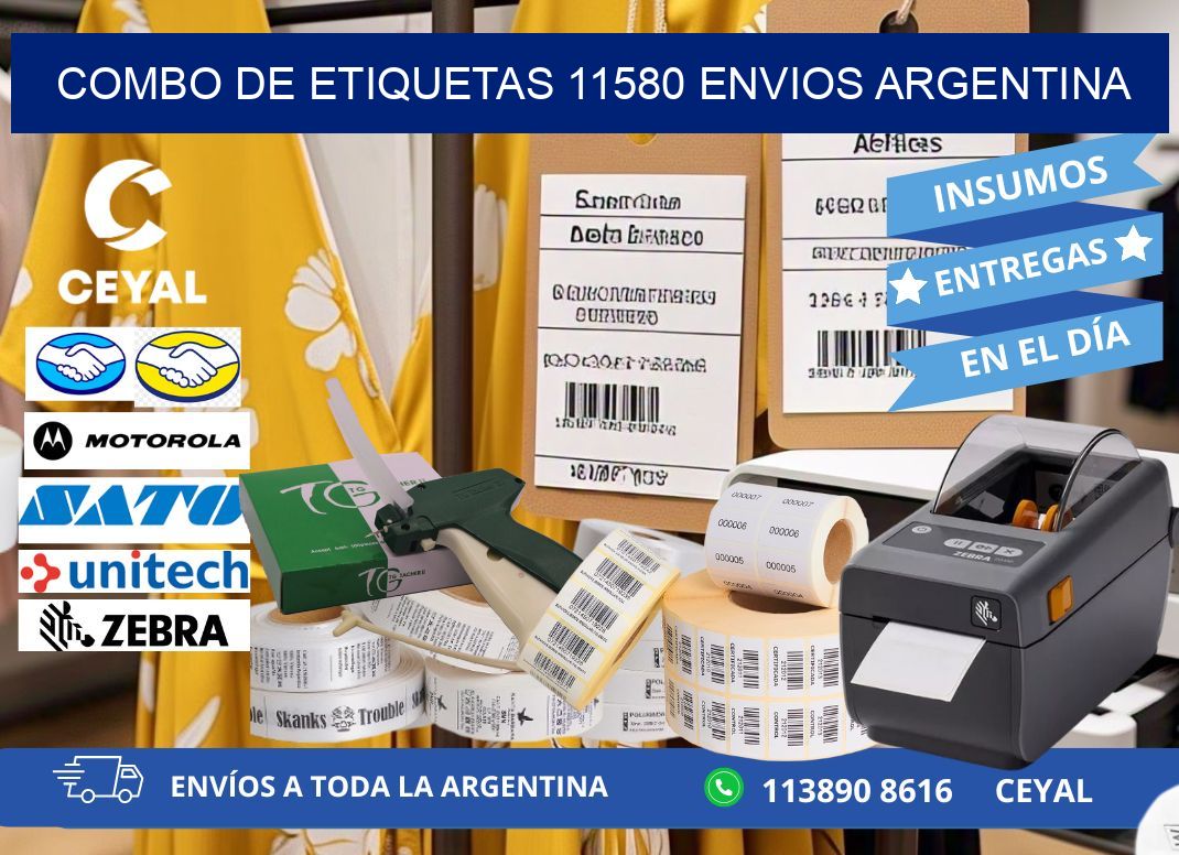 Combo de etiquetas 11580 ENVIOS ARGENTINA