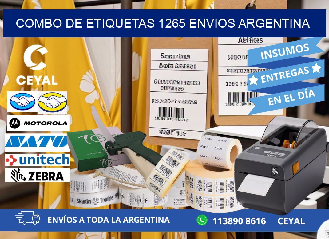 Combo de etiquetas 1265 ENVIOS ARGENTINA