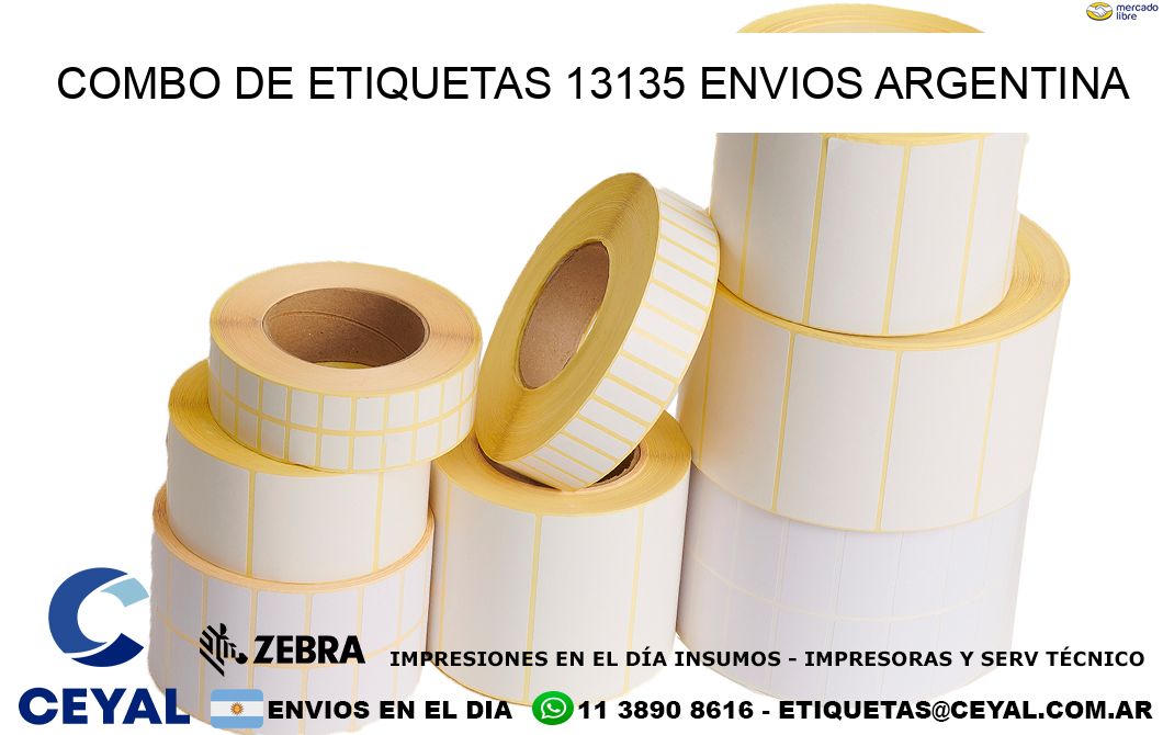 Combo de etiquetas 13135 ENVIOS ARGENTINA