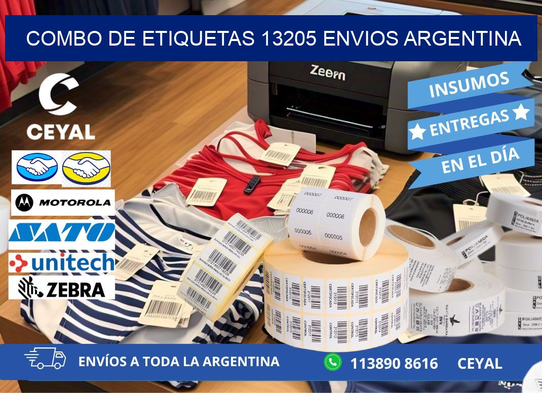Combo de etiquetas 13205 ENVIOS ARGENTINA